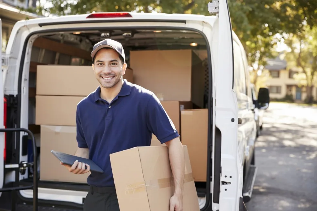 Al Nousour courier with delivery van